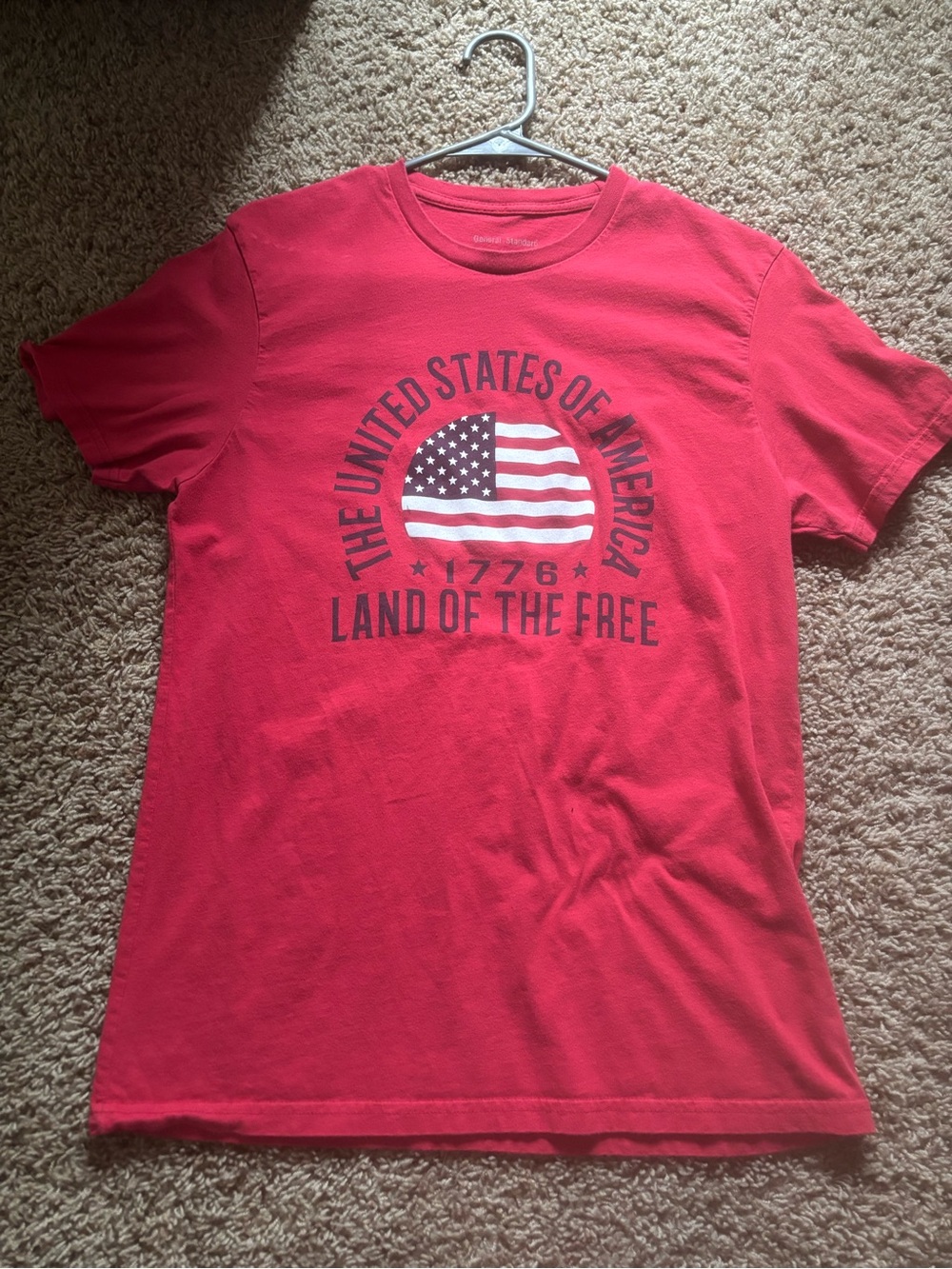 Kids Red 'Land of the Free' Graphic Tee